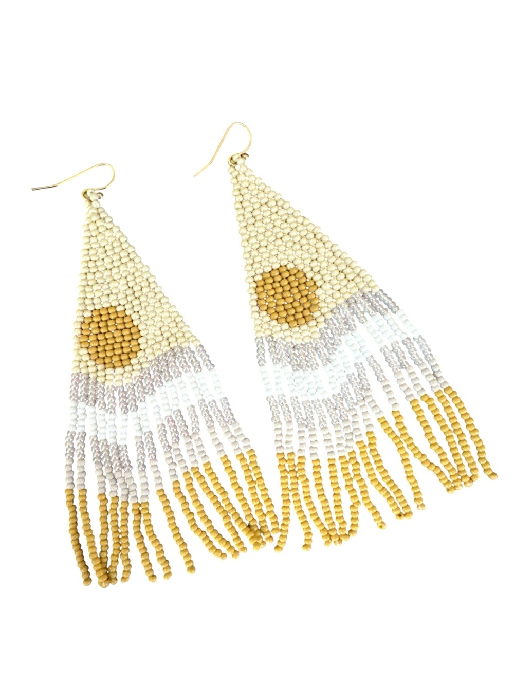 Beaded Golden Sun Earrings